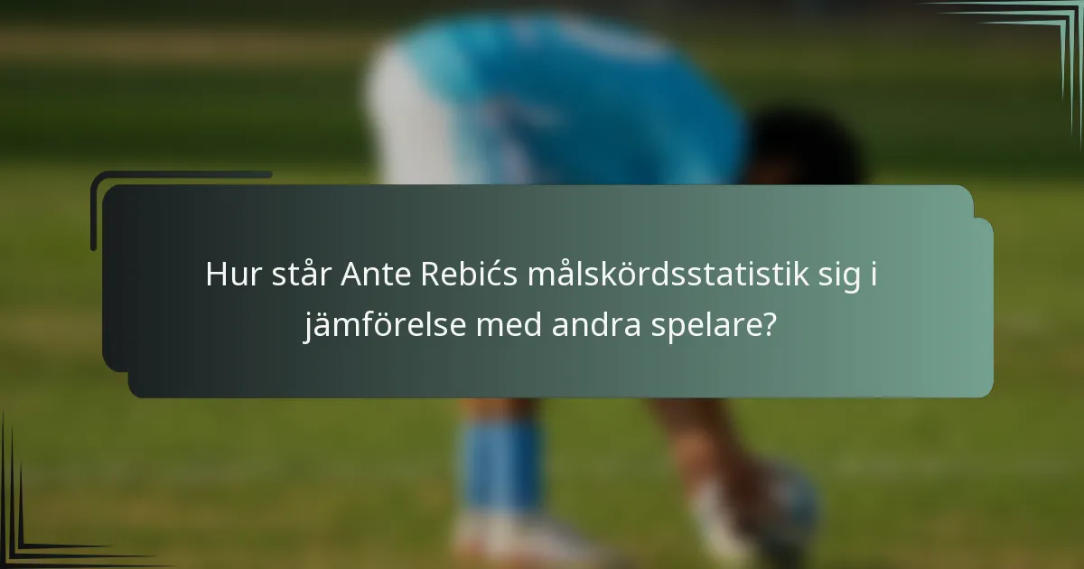 Hur står Ante Rebićs målskördsstatistik sig i jämförelse med andra spelare?