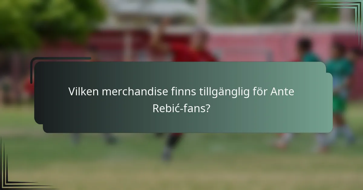 Vilken merchandise finns tillgänglig för Ante Rebić-fans?